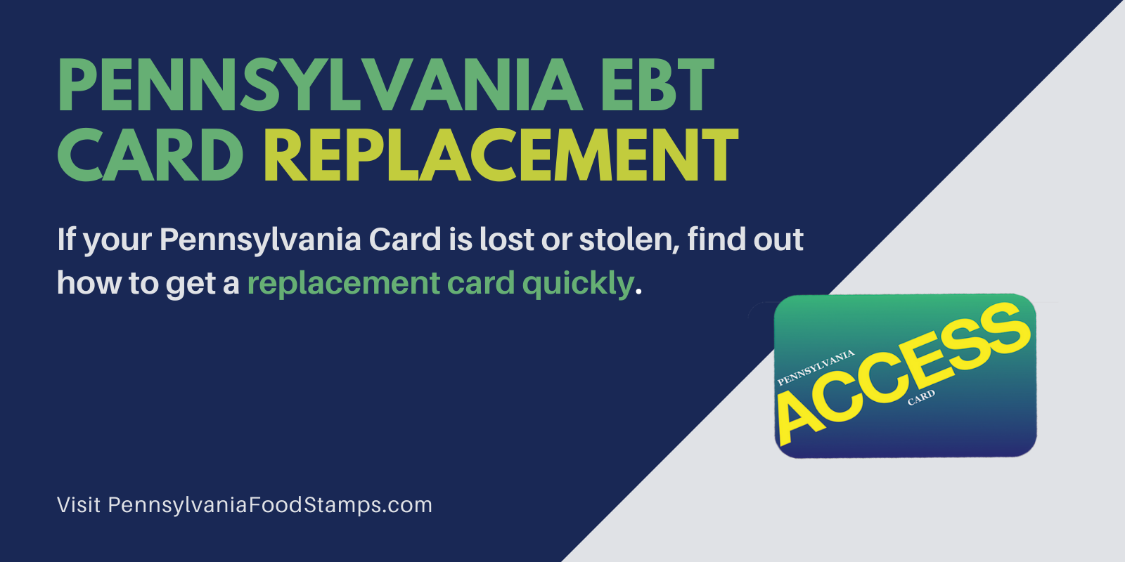 how to get a pennsylvania ebt card replacement pennsylvania food stamps how to get a